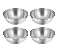 Nicfaky Lot de 8 soucoupes en acier inoxydable - Épices ménagères - Mini sauce vinaigre - Vaisselle