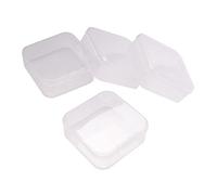 Nicfaky Petite boîte à perles en plastique transparent avec couvercle à charnière pour accessoires, travaux manuels, fournitures d'apprentissage, vis, perceuses