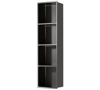 Nich de douche en acier inoxydable, étagère de rangement étanche en métal encastré pour le rangement de salle de bain/Shampooing/Articles de toilette, Niche murale à installation facile, rouge - 120 x