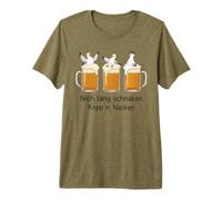 Nich Lang Schnaken Kopp in Cou Bière Mouettes T-Shirt Haut de Gamme