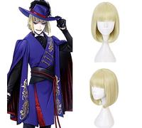 NICHANGHUA Cosplay Perücken für Damen Kostüm Halloween Party Perücke Kurz Schnitt Rot mit Pony Dummes Haar (couleur : chasse aux racines)