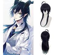 NICHANGHUA Cosplay Perücken für Damen Kostüm Halloween Party Perücke Kurz Schnitt Rot mit Pony Dummes Haar (couleur : Malleus Draconia)