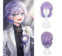 NICHANGHUA Cosplay Perücken für Damen Kostüm Halloween Party Perücke Kurze Schnitt Perücke Rot mit Pony Dummes Haar (couleur : Epel Felmier)