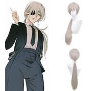 NICHANGHUA Cosplay Perücken für Damen, lange synthetische Perücken mit Pony, Pferdeschwanz, Perücken für Halloween-Kostüme für Herren (couleur : marron Ght)