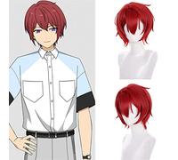NICHANGHUA Cosplay Perücken für Damen, Sterne-Set, Halloween-Kostüm, Kurze Synthetic Perücken mit Pony, Hime-Schnitt, Mittelteil (couleur : Suou Tsukasa)