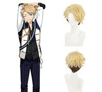 NICHANGHUA Cosplay Perücken für Damen, Sterne-Set, Halloween-Kostüm, kurze synthetische Perücken mit Pony, Hime-Schnitt, Mittelteil (couleur : Narukami Arashi)