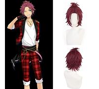 NICHANGHUA Cosplay Perücken für Damen, Sterne-Set, Halloween-Kostüm, kurze synthetische Perücken mit Pony, Hime-Schnitt, Mittelteil (couleur : Isara Mao)