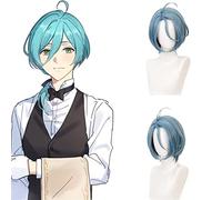 NICHANGHUA Cosplay Perücken für Damen, Sterne-Set, Halloween-Kostüm, kurze synthetische Perücken mit Pony, Hime-Schnitt, Mittelteil (couleur : Shinkai Kanata)