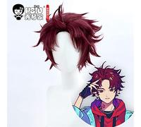 NICHANGHUA Hsiu Paradox Live Hiphop Bae Cosplay Sugasano Allen Cosplay Wig Brown et Rouge Couleur mélangée for Hommes CHEURS SYNTHÉTIQUES DE Fibre HEUR-HEUR