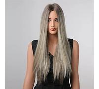 NICHANGHUA Lange synthetische Perücken Ash Grey Brown Ombre für Frauen Schwarze Wellig Für Hallow Cosplay Perücken (couleur : LC1007-1)