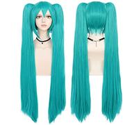 NICHANGHUA Perruque bonnet + perruque de 120 cm Cosplay vert anime perruques longues droites pour perruques (couleur : vert)