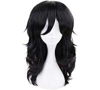 NICHANGHUA Perruque Cosplay Noire mi-Longue avec Bonnet de Perruque Gratuit Anime synthétique bouclé lâche for Aizawa Shouta ?- (Couleur : 1161)