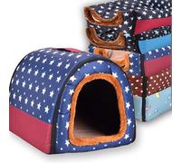 Niche 2 en 1 extra large pour chien et chat - Imperméable et apaisant - Avec coussin doux amovible - Base antidérapante - Lit pour chien ou chat (J, 105 x 80 x 75 cm, 3XL)