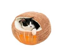 Niche à chat avec capuchon, petite niche chauffante confortable antidérapante pour chiens - apaisante pour animaux domestiques à capuche pour chats, pour dortoir appartement chambre à coucher