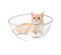 Niche à chat en acrylique - Niche transparente pour chat, Hamac à bulles suspendue | Trésor mural pour animaux de compagnie avec couverture ventilée, coque transparente robuste, meuble pour animaux de