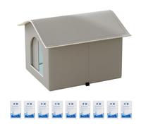 Niche à chat extérieure isolée - feuille d'aluminium, abri confortable pour immeubles portables | Niche pour chiens et chats d'extérieur pour intérieur doublée d'éponge avec tapis rafraîchissant, Impa