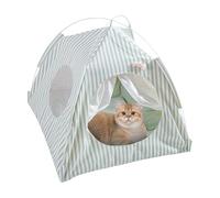 Niche à chat - Tente pour animaux de compagnie pour chats | Tente pour chiens d'intérieur semi-fermée | Coussin de repos animal avec maille amovible lavable pour lapin