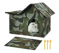 Niche À Chats Imperméable Extérieur,Abri Chaud Pour Chats Avec | Refuge Pour Animaux De Compagnie Par Climat Froid | Pour Jardin Balcon Appartement Voyage Patio Camping Plage