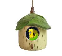 Niche à oiseaux pour petits oiseaux d'extérieur en résine faite à la main