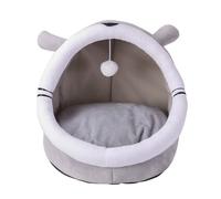 Niche auto-chauffante pour chats et petits chiens d'intérieur - Tente lavable avec fond antidérapant - Coussin doux pour lapins et chiots