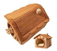 Niche Cave pour Chat,Lit Doudou Chauffant pour Chien D'intérieur | Niche Douillette Enclosed pour Lapin Petit Animal | Salon Chambre Balcon Saison Froide Noël