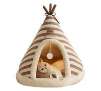 Niche Caverne pour Chat - Tipi Fermé Nid Douillet Confortable et Moelleux | Nid D'Intérieur pour Chat - pour Dodo Intérieur Extérieur Maison Voyage Chambre Balcon