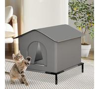 Niche Chat Extérieur, Abri pour Chat Exterieur Isolée Hiver, Isolation Thermique Hiver Tente pour Animaux, avec Plancher Surélevé, pour Jardin Cour Arrière-Cour Porche Et Pelouse