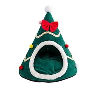 Niche chaude d'intérieur douce semi-fermée pour chats, chatons, chiots, petits animaux domestiques, coussin amovible, grand lit pour chat