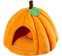 Niche chaude en forme de citrouille pour chats et chiens de petite taille, idéale pour les chats d'intérieur