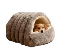 Niche Chaude en Forme De Dôme pour Animaux De Compagnie - Abri Confortable Isolé, Lit en Peluche Douce | Niche D'intérieur Et D'extérieur pour Chien Et Chat, Style, pour l'hiver, Protection Cont