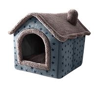 Niche chaude pour chien auto-chauffant lavable pour maison pour chat pour l'automne et l'hiver, utilisation en intérieur, fond coulissant, facile à assembler