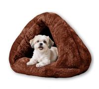 Niche chaude rembourrée en coton pour animal domestique, petit chien apaisant et respirant, lit en forme de chaussons mignons pour l'intérieur, sac de couchage pliable et lavable