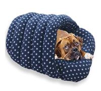 Niche chaude rembourrée en coton pour chien de petite taille - Respirant - En forme de chaussons - Pliable et lavable - 60 x 42 cm
