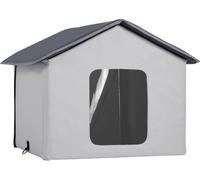 Niche chauffée pour chats - Cave à chats - 48x56x44cm - Gris - Protection thermique pour chats