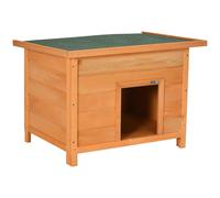 Niche Chien Sur Pied Dim. 85l X 58l X 58h Cm - Toit Ouvrant Bitumé Vert - Bois Sapin Pré-Huilé