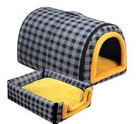 Niche convertible pour chien et chat - Intérieur en velours , 60 x 43 x 40 cm - Couche de protection pour meubles, environnement chaud pour l'hiver et l'été avec fonction de mobilité | Salon