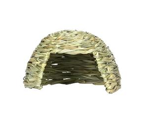 Niche d' pour Foin Naturel, lit de Chevalier Pliable | cachette endormie pour Cochon d'Inde, Animal de Compagnie - Aire de Jeu pour Lapin, rongeurs, Coin Naptime, flèche pour Animaux de Compagnie