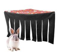 Niche d'angle pour petits animaux à 3 côtés - Refuge en polaire pour lapins, hamsters, chinchilla, lapin, animaux domestiques, refuge