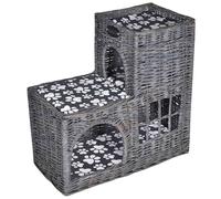 Niche d'arbre à chat avec griffoir et coussin Château saule Niche de chat vidaX