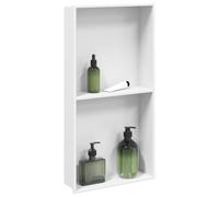 Niche de douche argenté brossé 32x62x9 cm acier inoxydable vidaXL