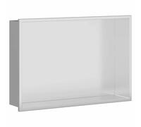 Niche de douche argentée en acier inoxydable 45 x 30 x 9,5 cm, rangement durable pour salle de bain, niche peu encombrante au design moderne, idéale pour cabine de douche, cabine de douche
