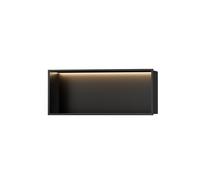 Niche de douche avec lumière LED, rangement mural encastré en acier inoxydable pour installation intégrée, pas de carrelage nécessaire, parfait pour les salles de bains et les zones de spa