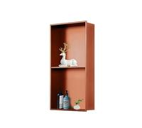 Niche De Douche en Acier Inoxydable 304, Étagère De Salle De Bain, Ancrage Mural, Double Étagère Encastrée pour Ustensiles De Salle De Bain. Niche De Douche Carrelable, Dorée Et Laiton.