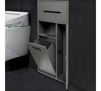 Niche de Douche en Acier Inoxydable avec Poubelle intégrée et tiroir de Rangement - Conception sans carrelage encastré pour salles de Bains de Luxe