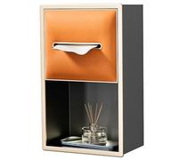 Niche De Douche En Acier Inoxydable, Boîte À Mouchoirs Intégrée, Niche Intégrée Étanche Pour Toilette De Salle De Bain, Étagère De Rangement Intérieur, Étagère De Rangement Décorative,Champagne+Orange