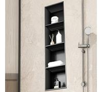 Niche de douche en acier inoxydable, étagère de rangement moderne et étanche, étagère à trois niveaux pour articles de toilette, idéale pour la salle de bain et la cuisine