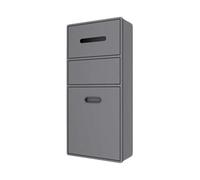 Niche de Douche en Acier Inoxydable, étagère de Rangement Murale pour Salle de Bain, sans carrelage, étagères encastrées et étanches, Poubelle à Installer dans Une alcôve, Gris - 65 x 30 x 14 cm