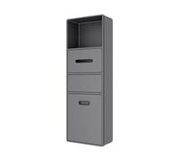 Niche de Douche en Acier Inoxydable, étagère de Rangement Murale pour Salle de Bain, sans carrelage, étagères encastrées et étanches, Poubelle à Installer dans Une alcôve, Gris - 86 x 30 x 14 cm