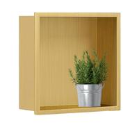 Niche de douche en acier inoxydable, étagère de salle de bain intégrée antirouille pour rénovation salle de bain, étagère murale intégrée imperméable, antirouille pour ranger shampooing, sapo