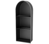 Niche de douche en acier inoxydable étanche à fixation murale pour salle de bain, salon et chambre à coucher Design incurvé Armoire à shampooing et articles de toilette (30 x 15 x 90 cm)